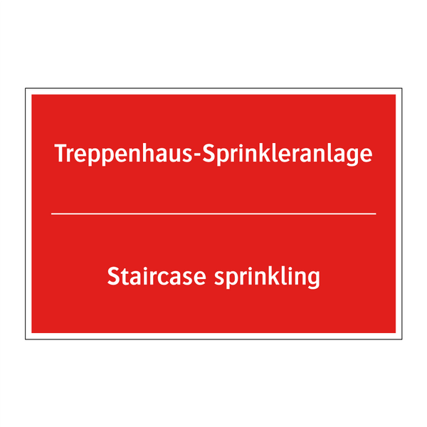 Treppenhaus-Sprinkleranlage - Staircase sprinkling