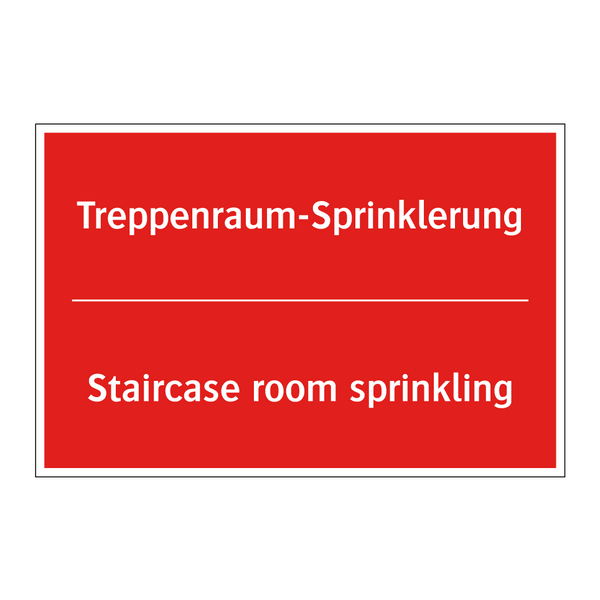 Treppenraum-Sprinklerung - Staircase room sprinkling