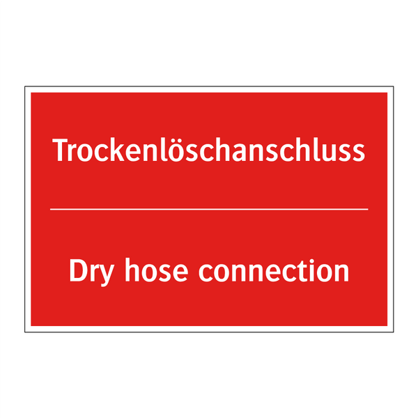 Trockenlöschanschluss - Dry hose connection