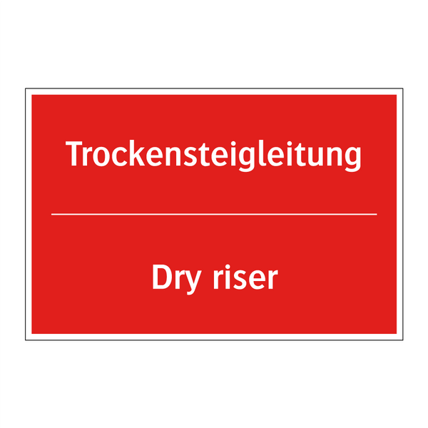 Trockensteigleitung - Dry riser