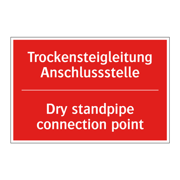 Trockensteigleitung Anschlussstelle/.../ - Dry standpipe connection point