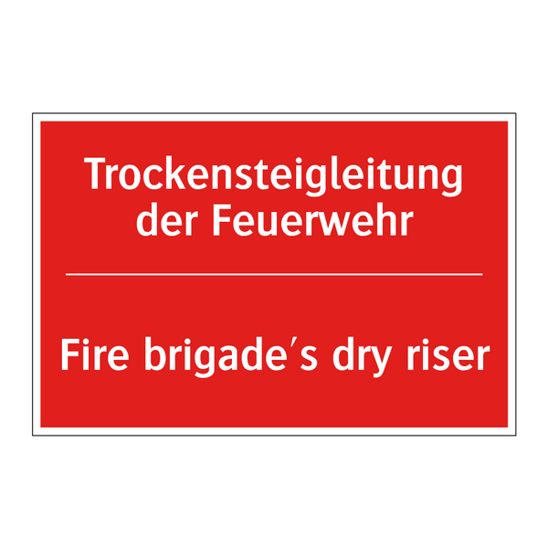 Trockensteigleitung der Feuerwehr/.../ - Fire brigade's dry riser