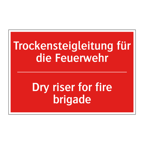 Trockensteigleitung für die Feuerwehr/.../ - Dry riser for fire brigade