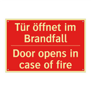 Tür öffnet im Brandfall - Door opens in case of fire