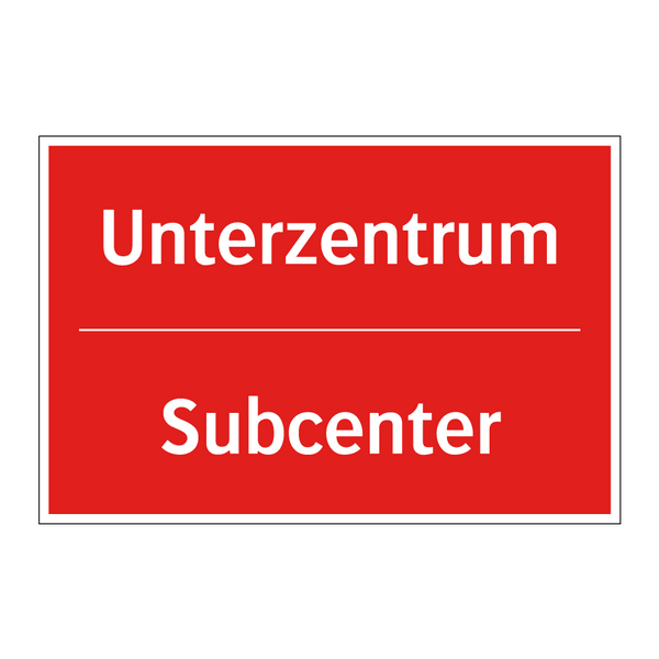 Unterzentrum - Subcenter
