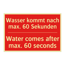 Wasser kommt nach max. 60 Sekunden/.../ - Water comes after max. 60 seconds/.../