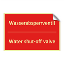 Wasserabsperrventil - Water shut-off valve