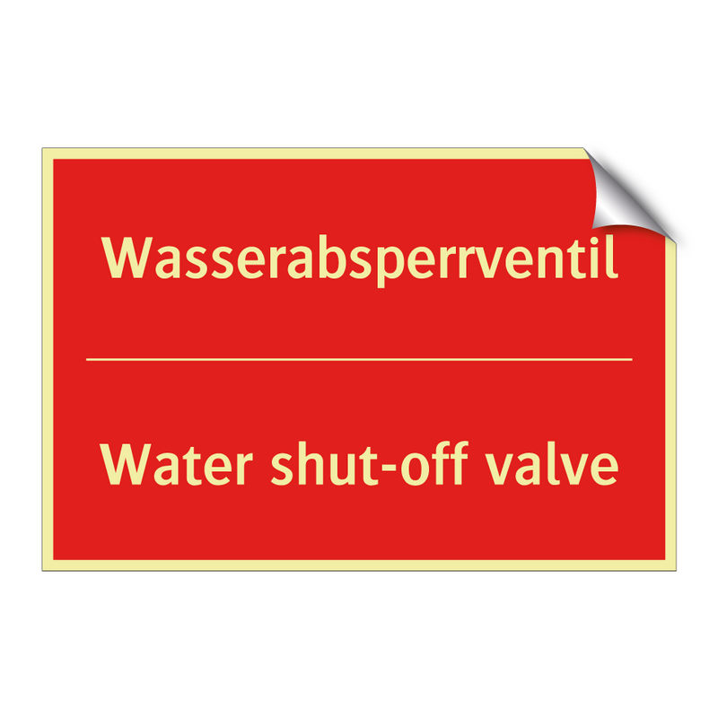 Wasserabsperrventil - Water shut-off valve
