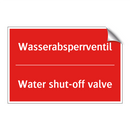 Wasserabsperrventil - Water shut-off valve