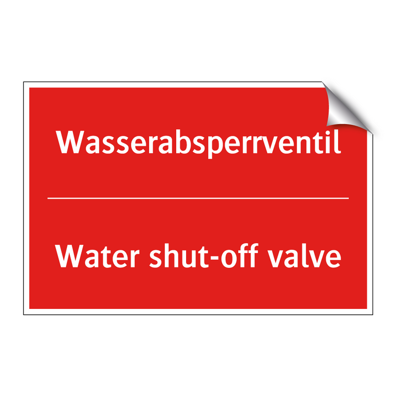 Wasserabsperrventil - Water shut-off valve