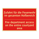 Zufahrt für die Feuerwehr im gesamten /.../ - Fire department access on the /.../