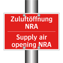 Zuluftöffnung NRA - Supply air opening NRA