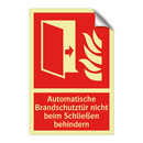 Automatische Brandschutztür nicht beim Schließen behindern