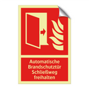 Automatische Brandschutztür Schließweg freihalten