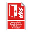 Automatische Brandschutztür Schließweg freihalten