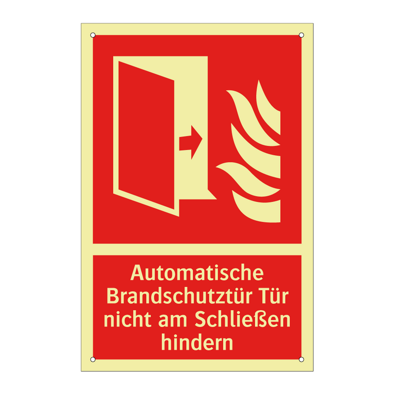 Automatische Brandschutztür Tür nicht am Schließen hindern
