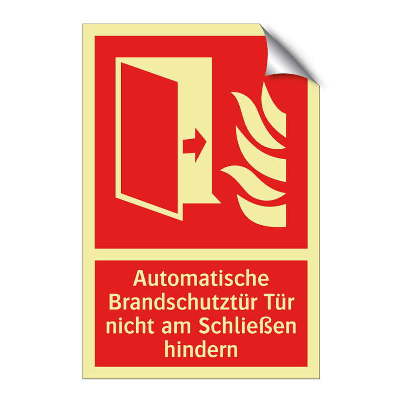 Automatische Brandschutztür Tür nicht am Schließen hindern