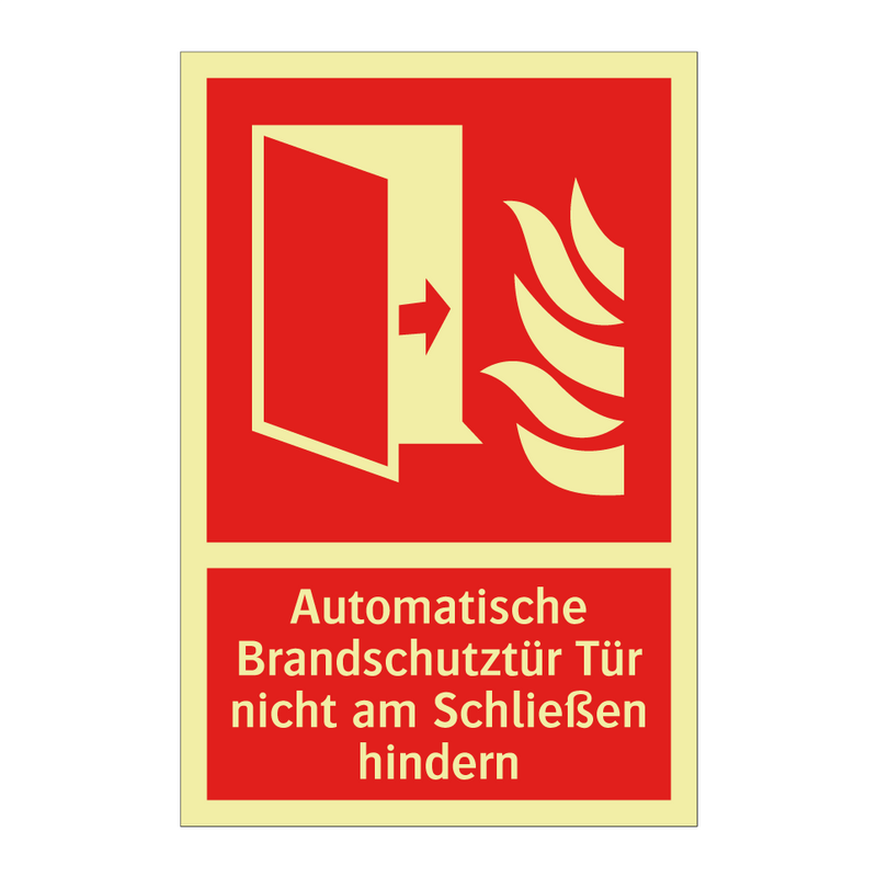 Automatische Brandschutztür Tür nicht am Schließen hindern