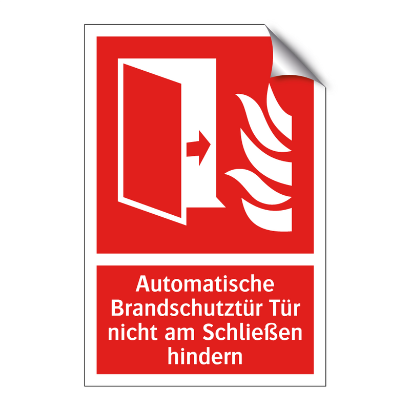 Automatische Brandschutztür Tür nicht am Schließen hindern
