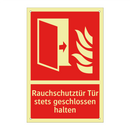 Rauchschutztür Tür stets geschlossen halten
