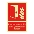 Rauchschutztür Tür stets geschlossen halten