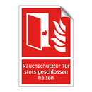 Rauchschutztür Tür stets geschlossen halten