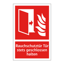 Rauchschutztür Tür stets geschlossen halten