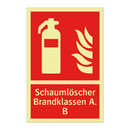 Schaumlöscher Brandklassen A. B