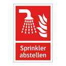 Sprinkler abstellen
