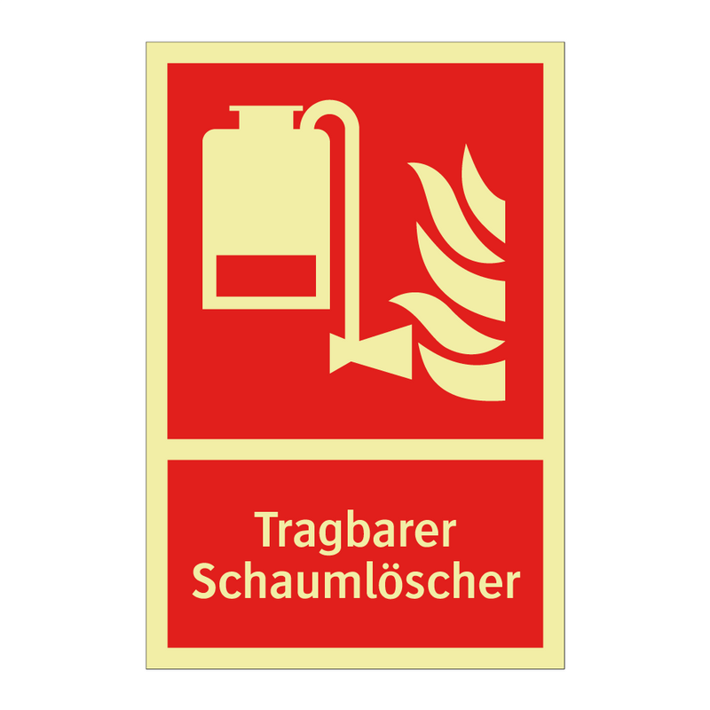 Tragbarer Schaumlöscher