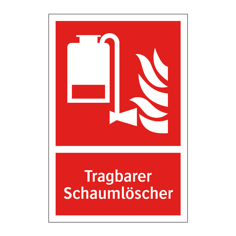 Tragbarer Schaumlöscher
