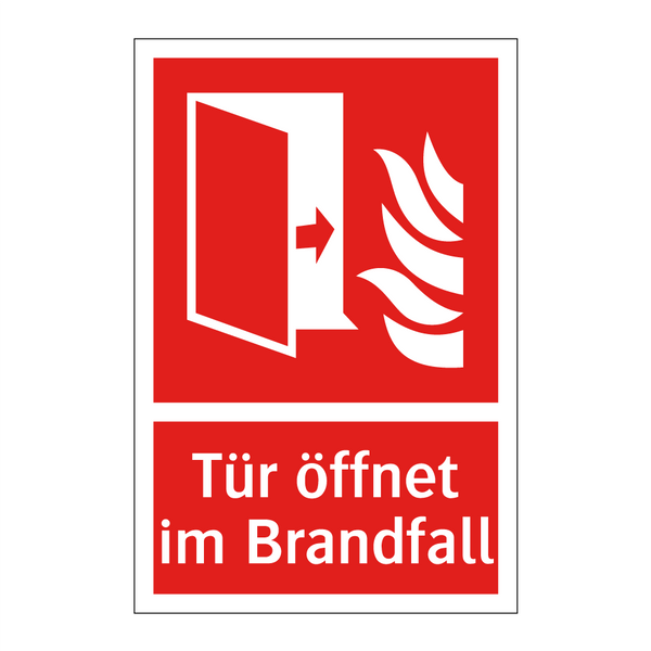 Tür öffnet im Brandfall