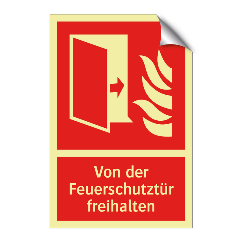 Von der Feuerschutztür freihalten