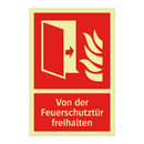 Von der Feuerschutztür freihalten