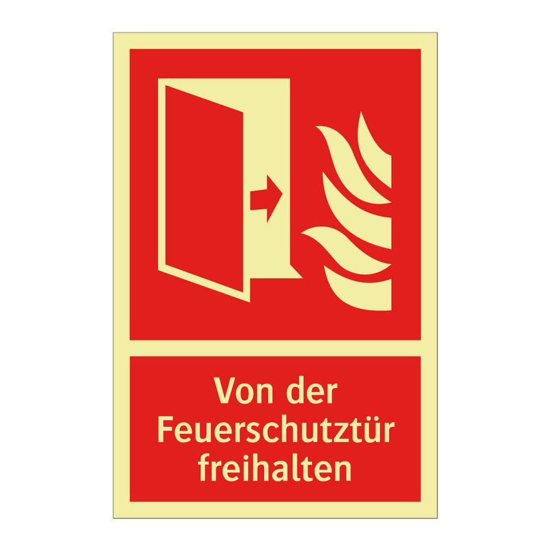 Von der Feuerschutztür freihalten
