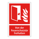 Von der Feuerschutztür freihalten