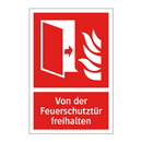Von der Feuerschutztür freihalten