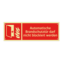 Automatische Brandschutztür darf nicht blockiert werden