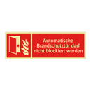 Automatische Brandschutztür darf nicht blockiert werden