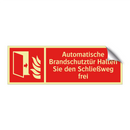 Automatische Brandschutztür Halten Sie den Schließweg frei
