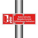 Automatische Brandschutztür Schließweg freihalten