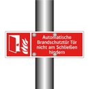 Automatische Brandschutztür Tür nicht am Schließen hindern