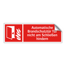 Automatische Brandschutztür Tür nicht am Schließen hindern