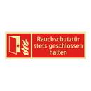 Rauchschutztür stets geschlossen halten