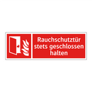 Rauchschutztür stets geschlossen halten