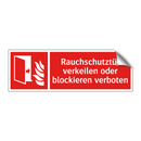 Rauchschutztür verkeilen oder blockieren verboten