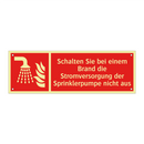Schalten Sie bei einem Brand die Stromversorgung der Sprinklerpumpe nicht aus