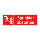 Sprinkler abstellen