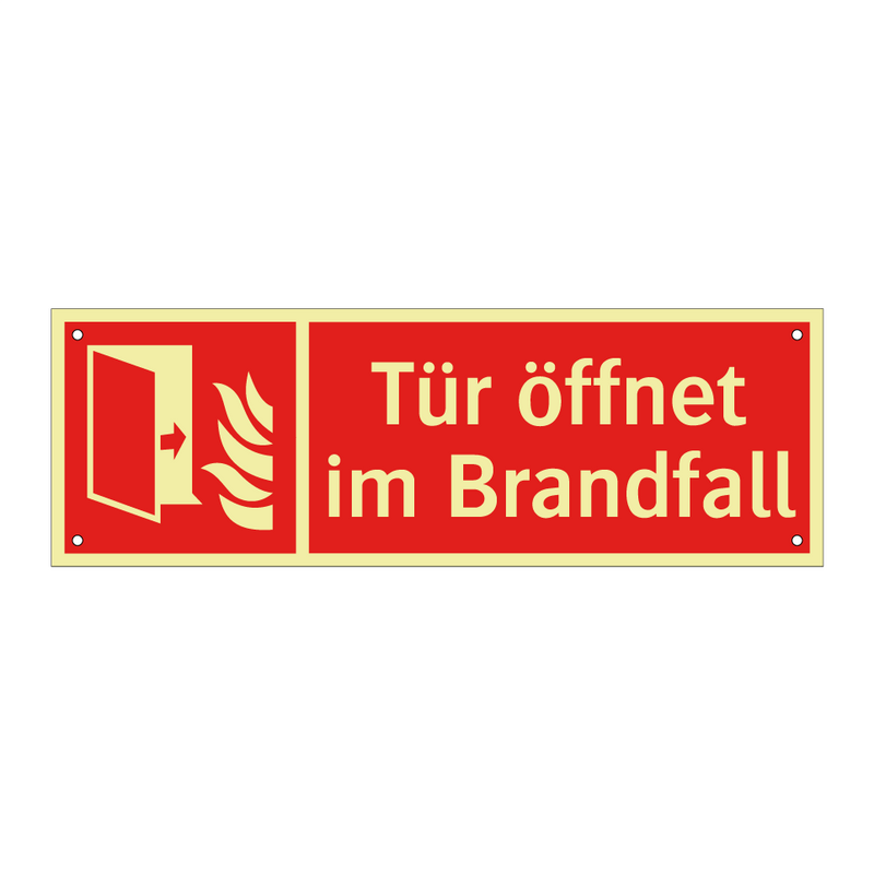 Tür öffnet im Brandfall