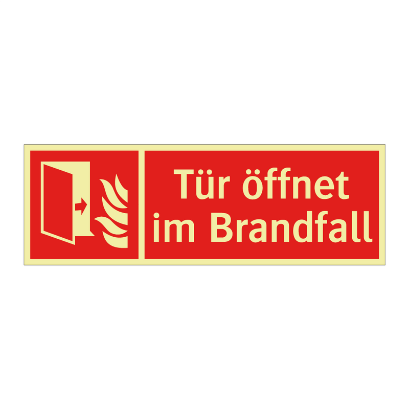 Tür öffnet im Brandfall